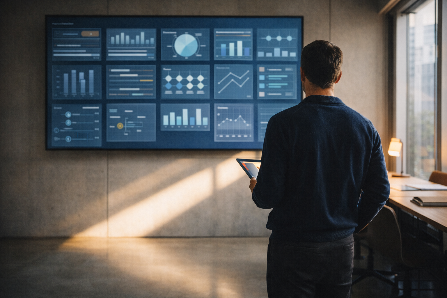 Advisor evaluating vendor options on a comparison matrix