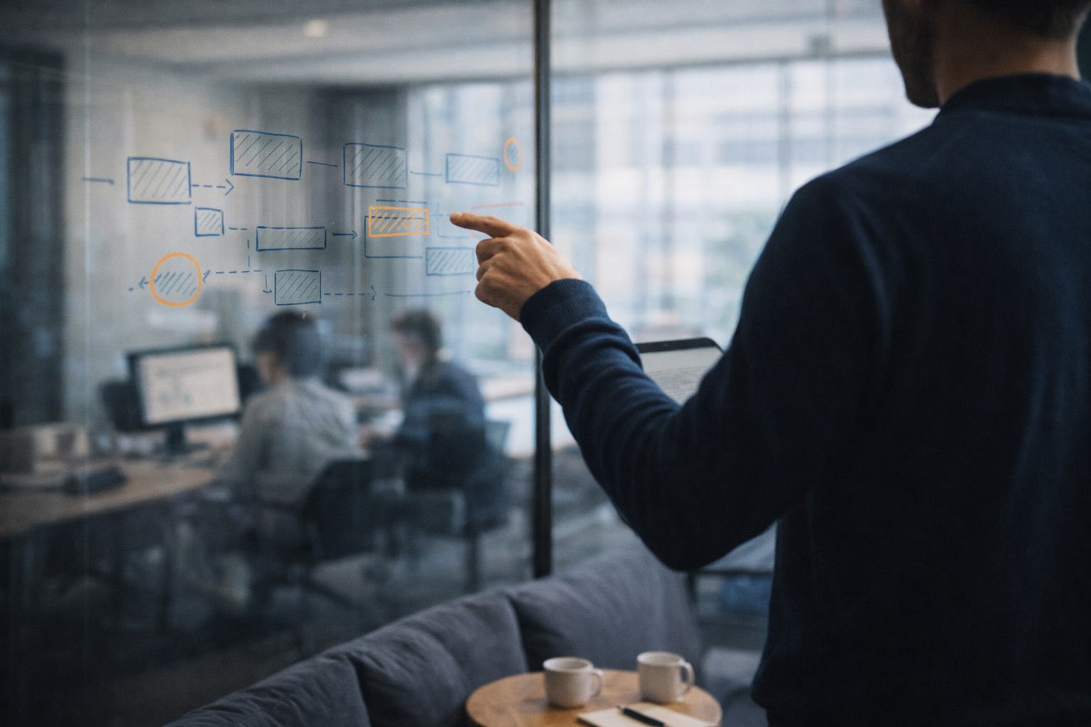Project orchestration with a timeline roadmap